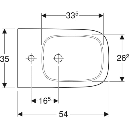 BIDEU BTW SMYLE SQUARE RIMFREE CU FIXARE ASCUNSA